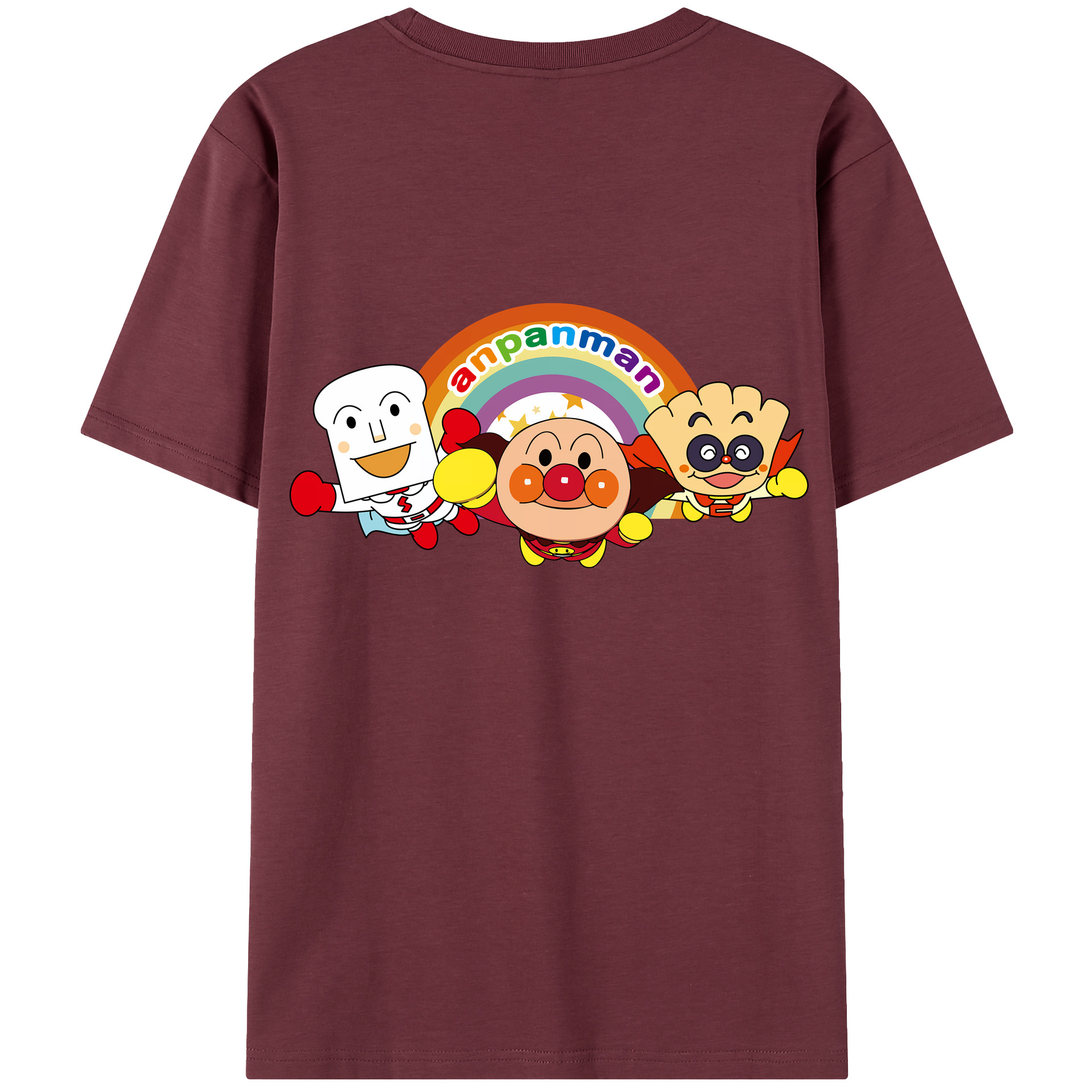 （画像用） アンパンマン Anpanman 綿100％半袖Tシャツ（背面プリント）